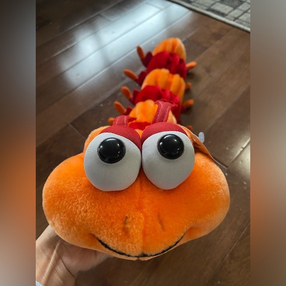 Peek A Boo Toys Caterpillar Plush Orange & Red Centipede Stuffed Animal - Picture 8 of 10